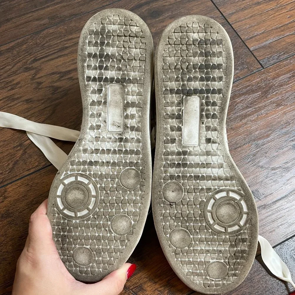 Badgley Mischka Satin Crystal Bridal Sneakers - Picture 5 of 5